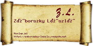 Záborszky László névjegykártya